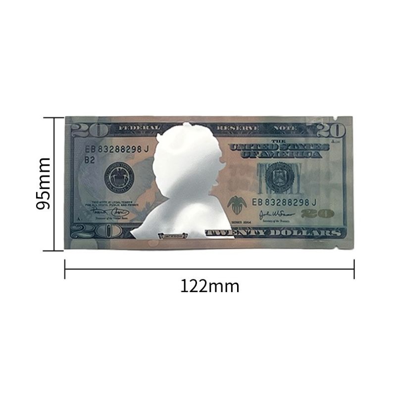 3.5g Money Design Mylar Bags | Cannabis Flower Packaging